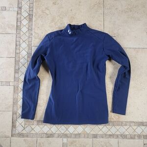 Under Armour Women's Navy Long Sleeve Mock Neck Performance Top